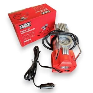 ATTLAS PMHK 150 Mini Kompresör – Taşınabilir Hava Kompresörü, Lastik & Top Şişirme, LED Işıklı, Aksesuar Setli