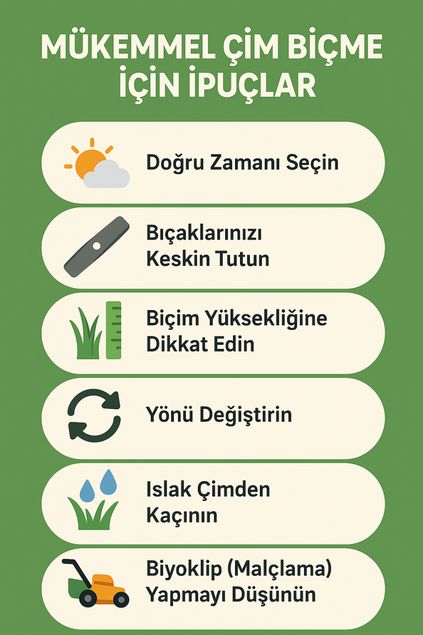 Mükemmel Çim Biçme İçin İpuçları