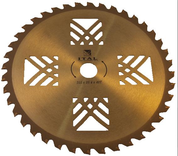 Ital Elmaslı Tırpan Daire Testere 40TX25.4X255mm Profesyonel Gold