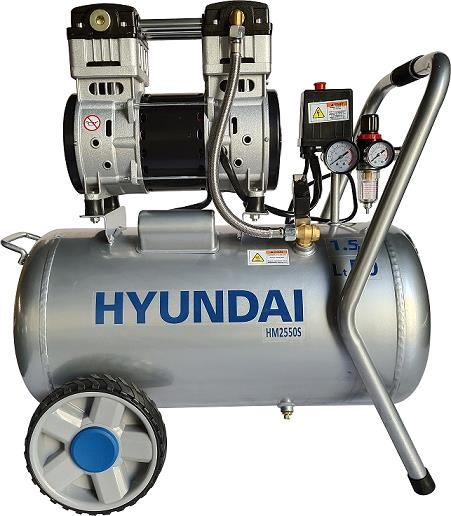Hyundai HM2550S Sessiz & Yağsız Hava Kompresörü 1100W 50 Lt