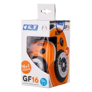 GF GF16 Kolay Elektronik Sulama Zamanlayıcısı – 9V Pilli, 16 Programlı, Bahçe Sulama Kontrol Ünitesi