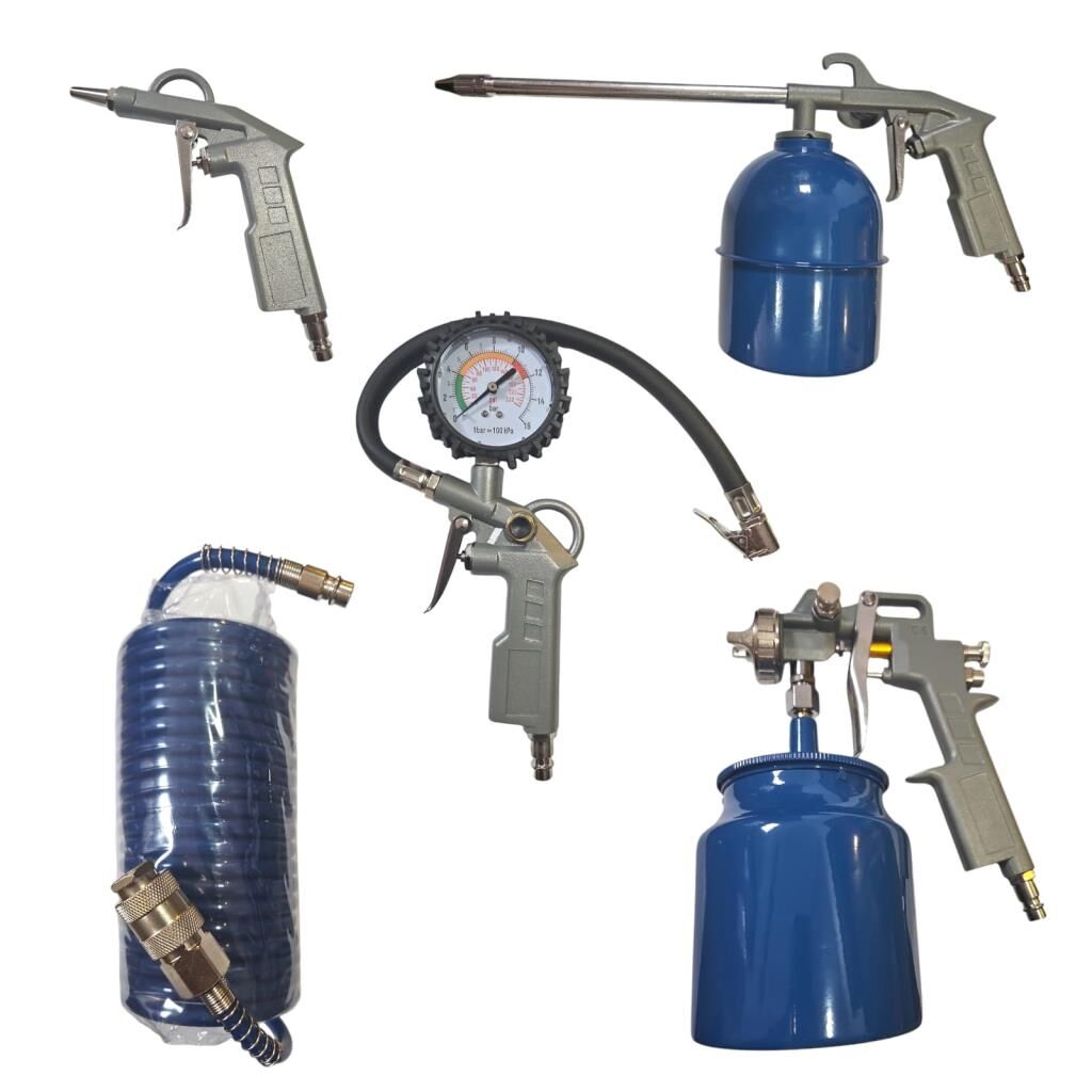 Hyundai 5 Parça Hava Kompresörü Aksesuar Seti – Çok Amaçlı ve Pratik Kullanım