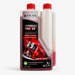 ITAL Supermix Pro 2T 1 Litre Ölçekli Yarı Sentetik 2 Zamanlı Motor Yağı Kırmızı