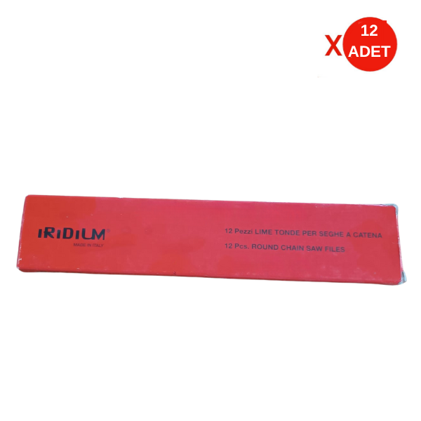 Iridium 13/64 5,2mm Motorlu Testere Zincir Bileme Eğesi 12 Adet