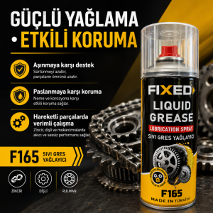 SGS Fixed F165 Sıvı Gres Yağlayıcı Sprey 400 ml Hareketli Parça ve Zincir Yağlayıcı
