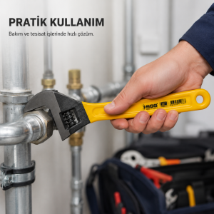 SGS Kurbağacık Anahtar 12 İnç Ayarlı İngiliz Anahtarı