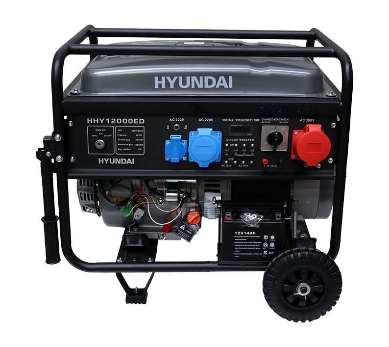 Hyundai HHY12000ED Dual Power Jeneratör 10 kW 220V/380V Marşlı 27L Bakır Sargı