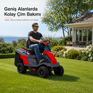 Ital T66RSH Loncin Motorlu Çim Biçme Traktörü 6 HP 224 cc 65 cm Sepetli