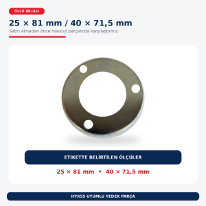 HYX55 Tırpan Tozluk Sacı 25×81 mm – 40×71,5 mm