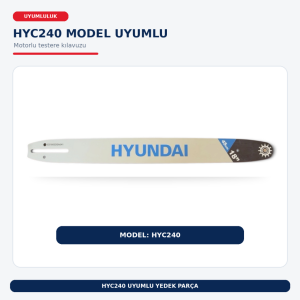 HYC240 Motorlu Testere Kılavuzu 45 cm 18 İnç 91 Tip 31,5 Diş