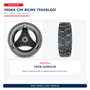 Elektrikli Çim Biçme Makinesi Tekerleği C3200 ve C3202 Uyumlu
