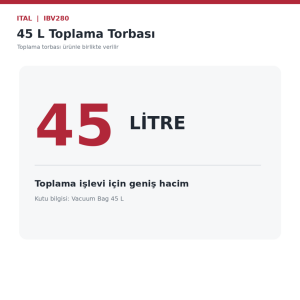 Ital IBV280 Benzinli Yaprak Üfleme ve Toplama Makinesi 27,2 cc 45 L