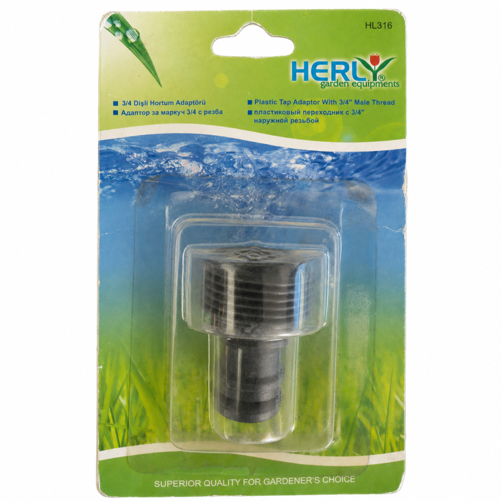 Herly HL316 3/4'' Erkek Dişli Musluk ve Hortum Adaptörü