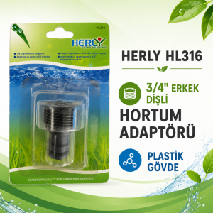 Herly HL316 3/4'' Erkek Dişli Musluk ve Hortum Adaptörü