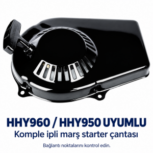 HHY960/HHY950 Jeneratör Uyumlu Komple İpli Marş Starter Çantası