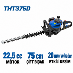 Hyundai THT375D Black Edition 22,5 cc 75 cm Çift Bıçaklı Benzinli Çit Budama Makinesi