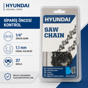 Hyundai Kesik Testere Zinciri 1/4'' 1,1 mm 18,5 Diş 37 Bakla