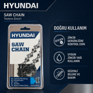 Hyundai Kesik Testere Zinciri 1/4'' 1,1 mm 18,5 Diş 37 Bakla