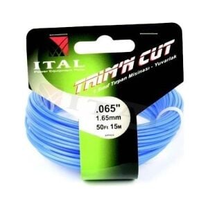 Ital 1.30Mm 15 Mt.Yuvarlak Beyaz Tırpan Misinası Ot Çim Kesme İpi