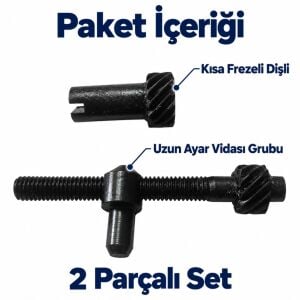 Hyundai 2500/2600/G250/260 Uyumlu Frezeli Kılavuz Ayar Vidası 2’li Paket