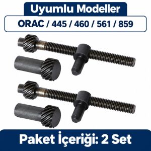 ORAC/445/460/561 Hyundai H859 Uyumlu Motorlu Testere Kılavuz Ayar Vidası Seti 2’li Paket