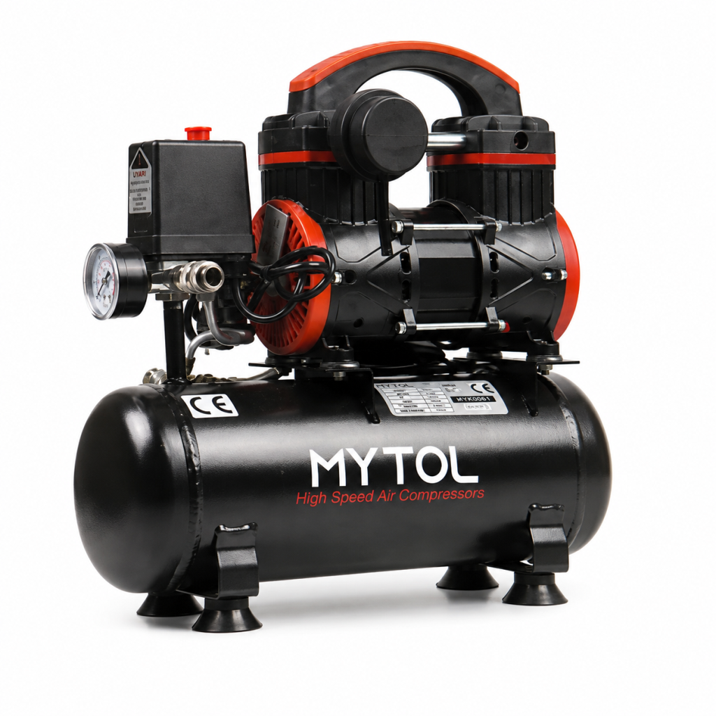 MYTOL MYK0061 6 Litre 1 HP Yağsız Taşınabilir Hava Kompresörü 8 Bar