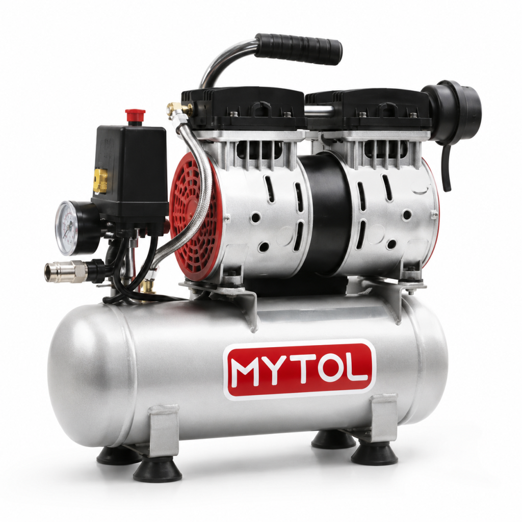 MYTOL EWS06 6 Litre 0,75 HP Yağsız Sessiz Hava Kompresörü 8 Bar