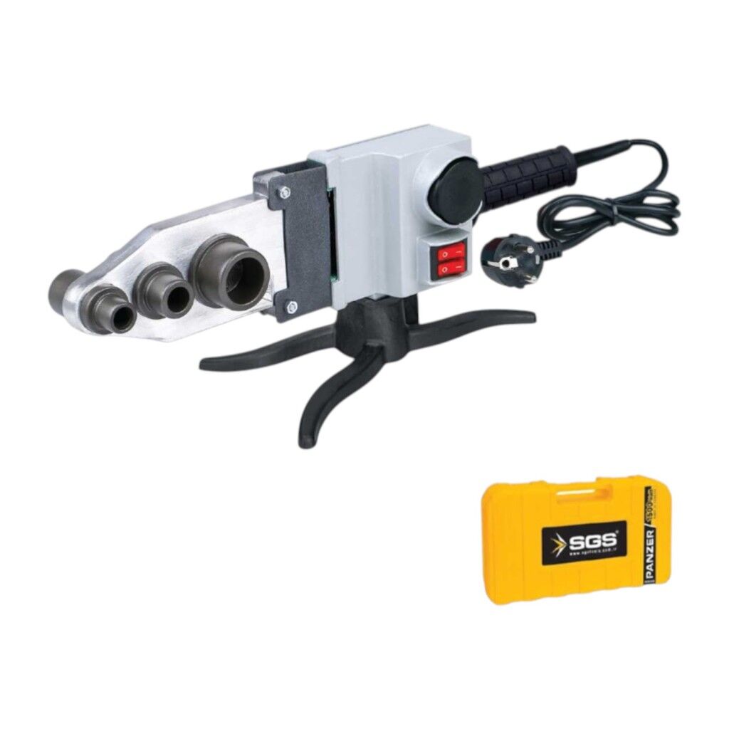 SGS SGS348 PPRC Boru Kaynak Makinesi 1500W Çift Rezistans 50-300°C Polisajlı Alüminyum