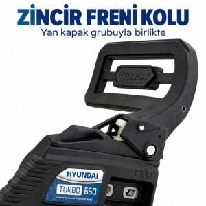 Turbo 650 Motorlu Testere Komple Yan Kapak Zincir Freni Kollu