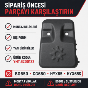 BG650 CG650 HYX65 HYX65S Uyumlu Motorlu Tırpan Egzoz Muhafazası