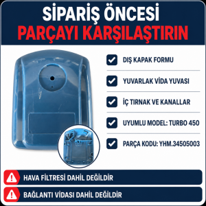 Hyundai Turbo 450 Motorlu Testere Hava Filtre Kapağı YHM.34505003