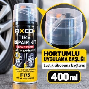 FIXED F175 Lastik Tamir Kiti 400 ml Hortumlu Acil Lastik Onarım Köpüğü