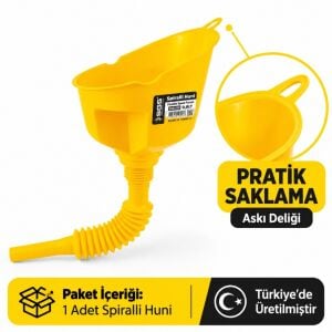 SGS Spiralli Huni 0,8 L Esnek Uçlu Sıvı Aktarma Hunisi