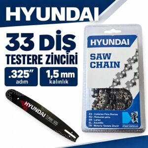Hyundai Turbo 600 Uyumlu Kılavuz ve Zincir Seti .325″ 1,5 mm 33 Diş