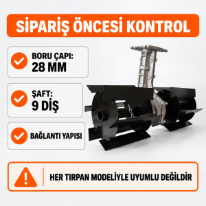 Ital Tırpan Çapalama ve Ot Biçme Aparatı 28 mm 9 Diş