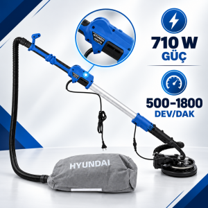 Hyundai HSD710 Alçıpan Zımpara Makinesi 710 W – 225 mm Teleskopik