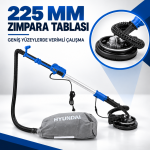 Hyundai HSD710 Alçıpan Zımpara Makinesi 710 W – 225 mm Teleskopik