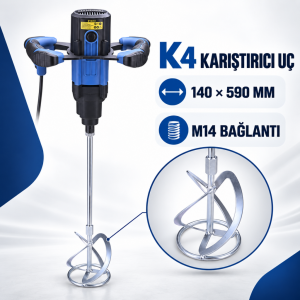 Hyundai MG2101 Elektrikli Boya ve Harç Karıştırıcı 2050 W – 140 mm