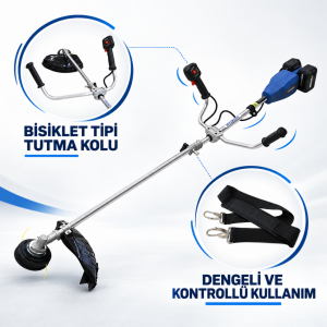 Hyundai HBC4038B Akülü Tırpan 40 V 1600 W – Çift Akülü 2×4 Ah, 43 cm