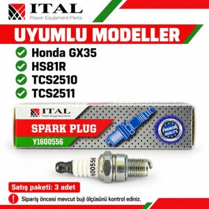Ital İnce Buji GX35 HS81R TCS2510 TCS2511 Uyumlu 3’lü Paket