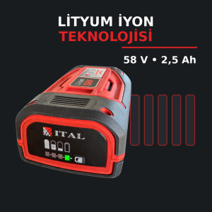 ITAL CS160Li 58V 2.5 Ah Li-ion Akü – Hyundai HYC60 Uyumlu