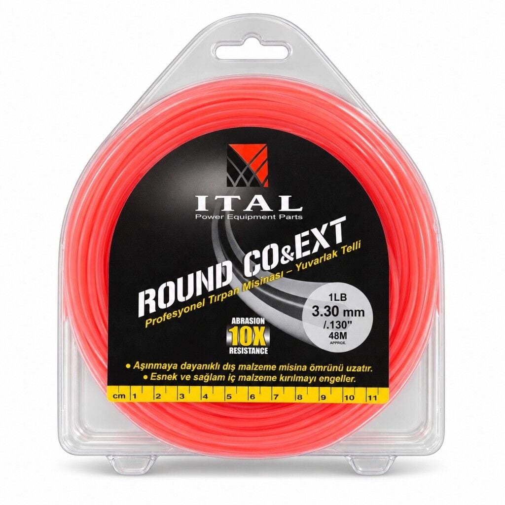 Ital Yuvarlak Telli Tırpan Misinası 3,30 mm 48 m Rulo