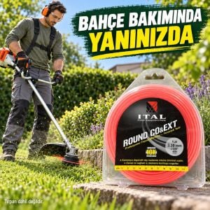 Ital Yuvarlak Telli Tırpan Misinası 3,30 mm 48 m Rulo
