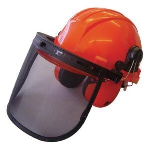 Motorlu Tırpan/Testere Profesyonel Tip Ayarlı Koruyucu Maske (Emniyet Başlığı+Kulaklık)