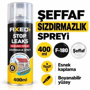 SGS Şeffaf Sızdırmazlık Spreyi 400 ml F-180 Su Kaçağı ve Çatlak Yalıtımı