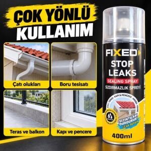 SGS Şeffaf Sızdırmazlık Spreyi 400 ml F-180 Su Kaçağı ve Çatlak Yalıtımı
