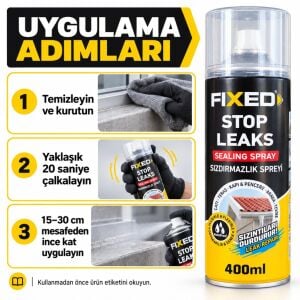 SGS Şeffaf Sızdırmazlık Spreyi 400 ml F-180 Su Kaçağı ve Çatlak Yalıtımı