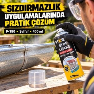 SGS Şeffaf Sızdırmazlık Spreyi 400 ml F-180 Su Kaçağı ve Çatlak Yalıtımı