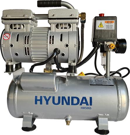Hyundai HM506S Sessiz & Yağsız Hava Kompresörü 550W 6 Lt