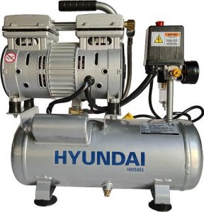 Hyundai HM506S Hava Kompresörü Sessiz & Yağsız 550W 6 Lt.